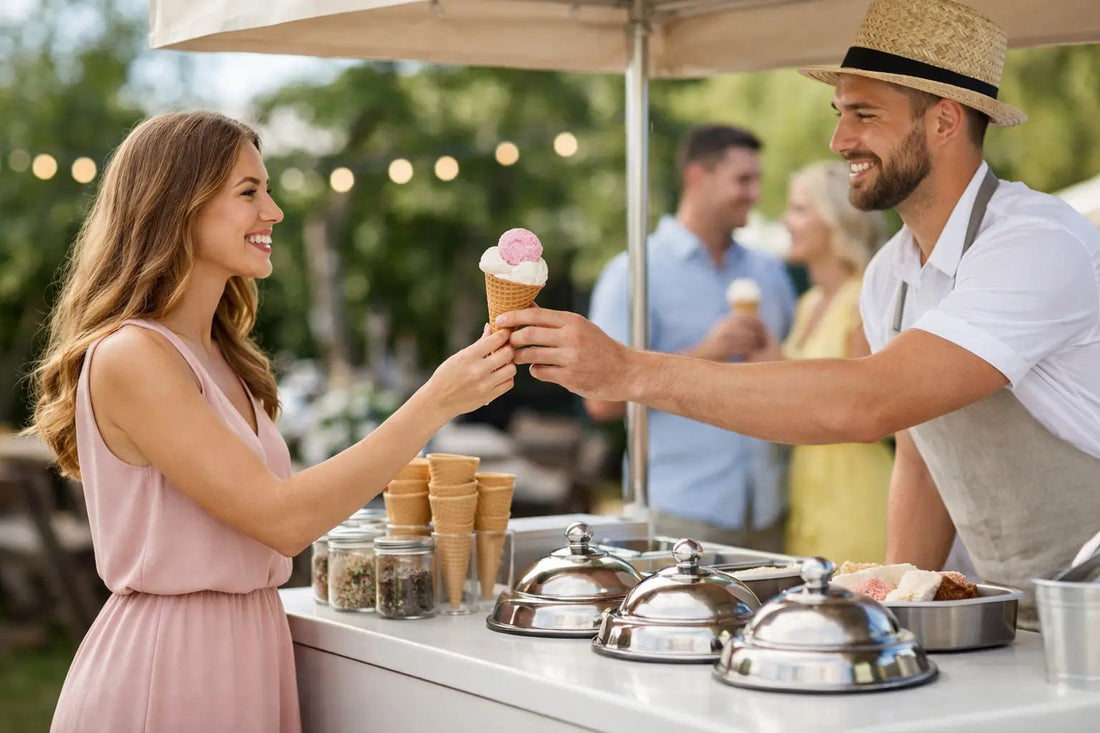 Ice Cream Cart Rental That Keeps Guests Happy - Udderly Lush — Ice cream that tastes good and does good
