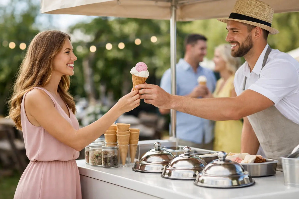 Ice Cream Cart Rental That Keeps Guests Happy - Udderly Lush — Ice cream that tastes good and does good