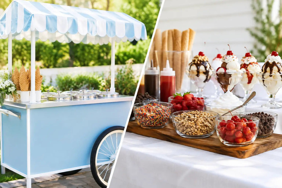 Ice Cream Cart Versus Sundae Bar for Your Event - Udderly Lush