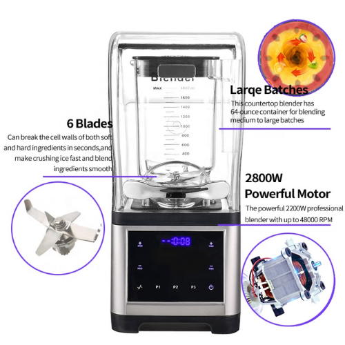 Digital High Powered Blender For Frozen Cocktails & Fruit Slushies