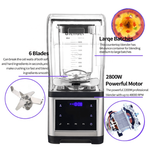 Digital High Powered Blender For Frozen Cocktails & Fruit Slushies - UdderlyLush.comFood blenders