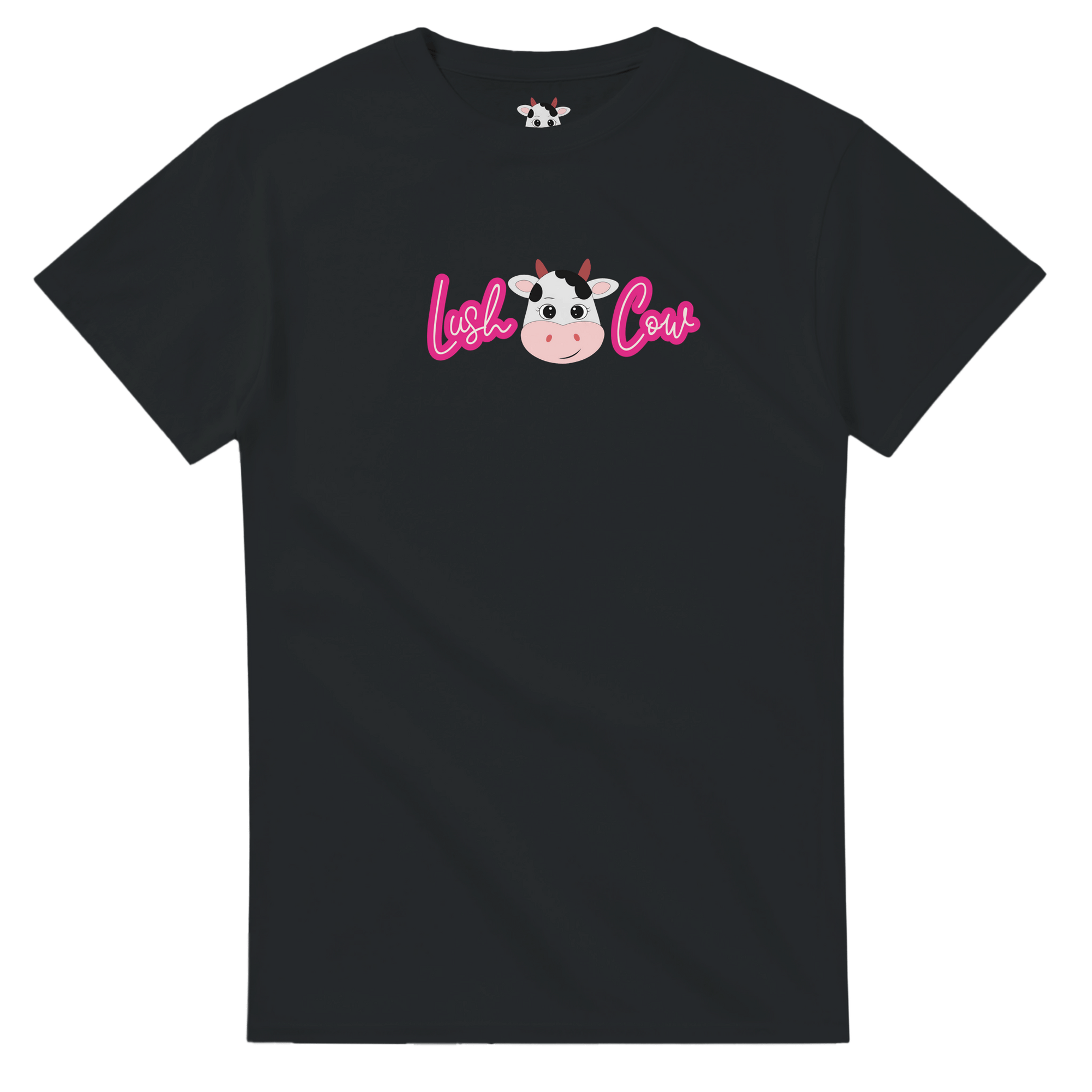 Lush Cow Branded Unisex Crewneck T-shirt - UdderlyLush.comPrint Material