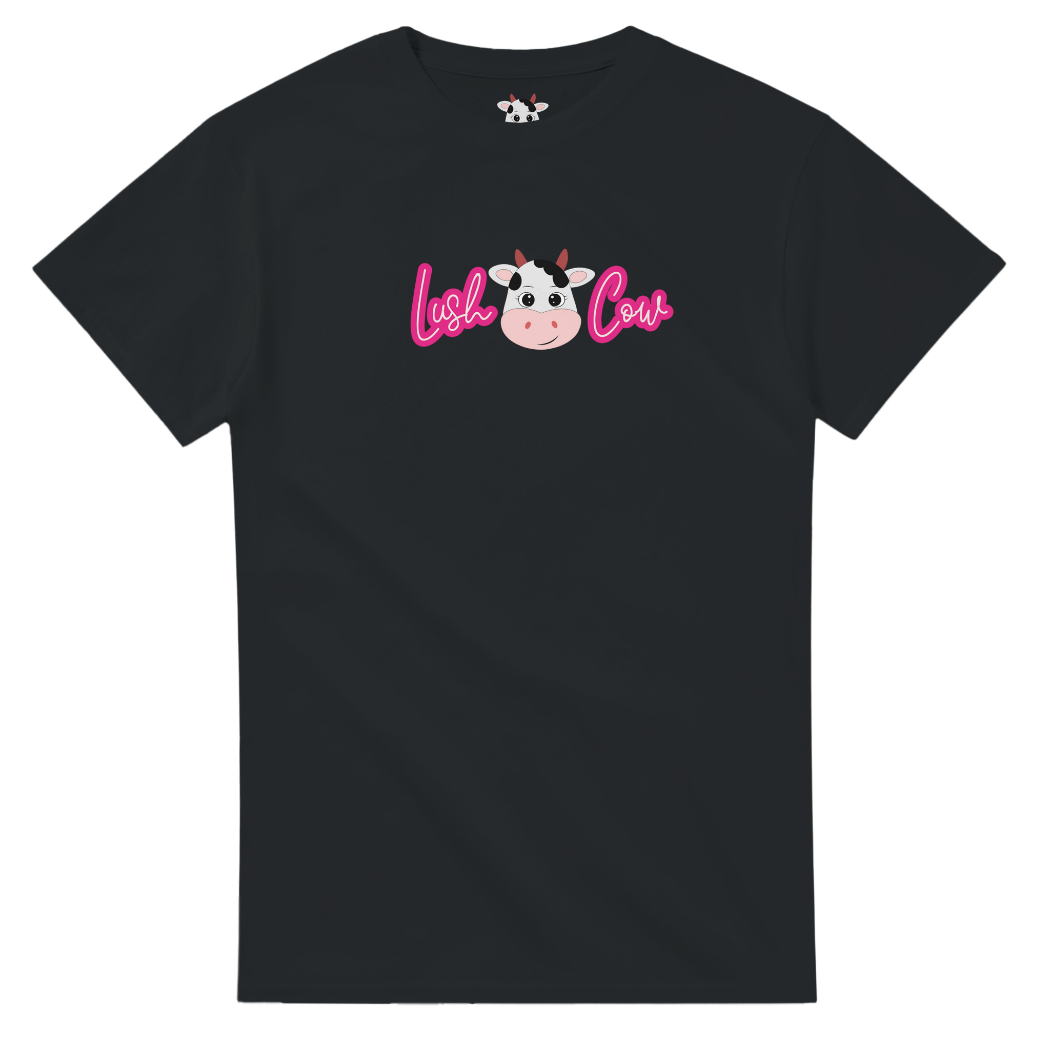 Lush Cow Branded Unisex Crewneck T-shirt - UdderlyLush.comPrint Material