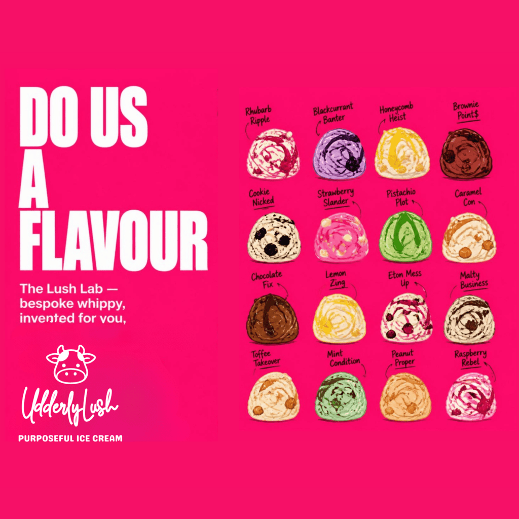 Lush Lab Soft Serve Bespoke Flavours | Do Us A Flavour - Udderly Lush — Ice cream that tastes good and does good
