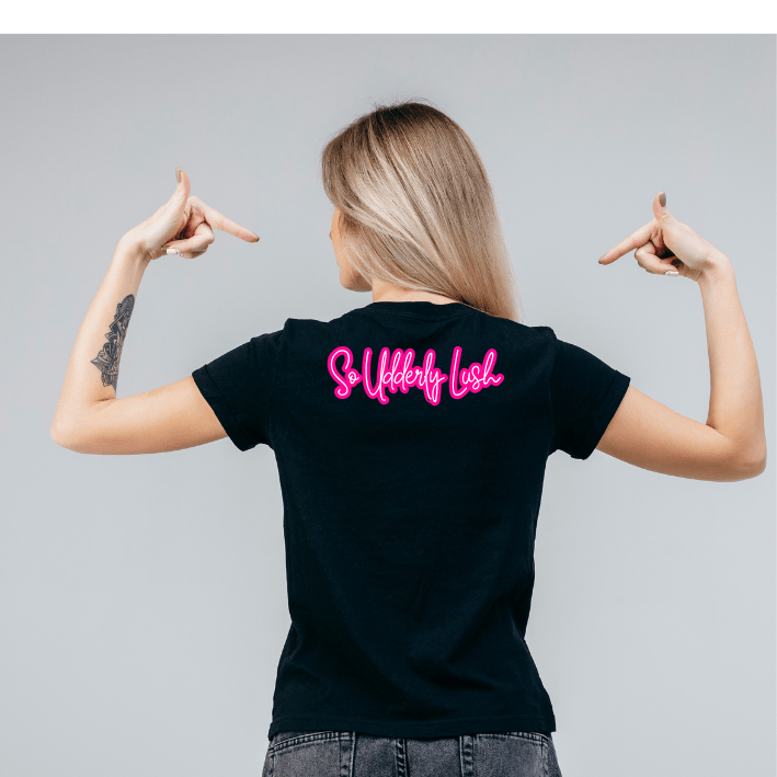 So Udderly Lush Branded Unisex Crewneck T-shirt - UdderlyLush.comPrint Material