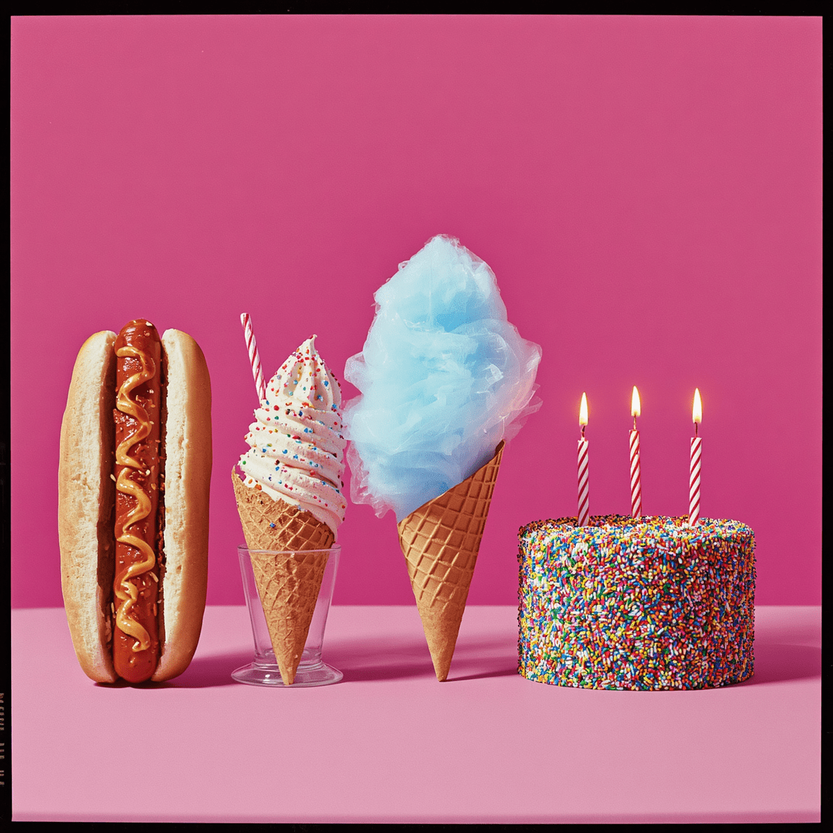 The Kids' One-Stop Party Cart — Dawg n Bun, Candy Floss and Whippy for Children's Parties, Minimum 25 Guests - Udderly Lush — Ice cream that tastes good and does goodEvent Experience